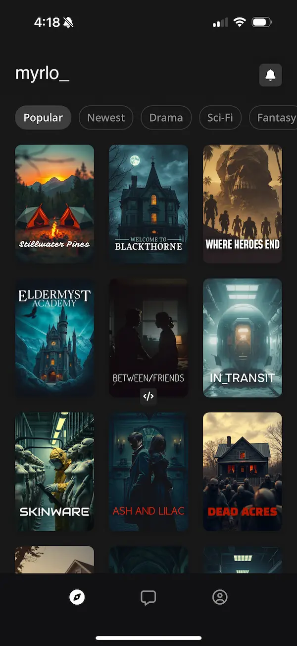 myrlo home screen